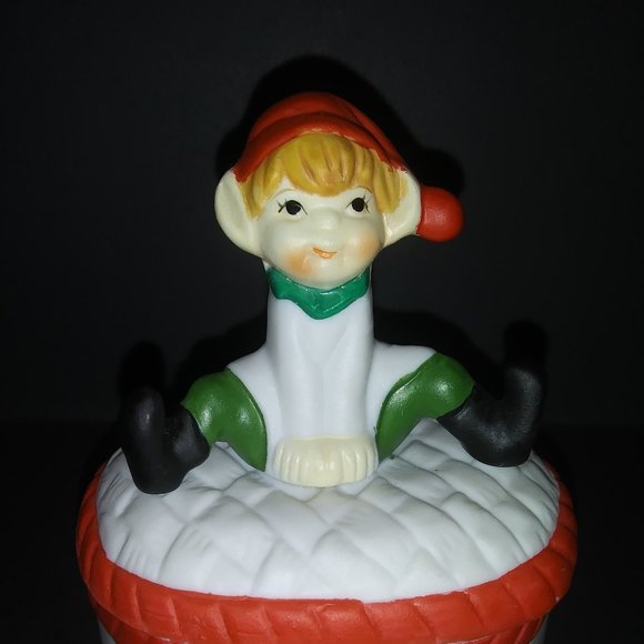 Elf on a trinket box too cute - Picture 2 of 15